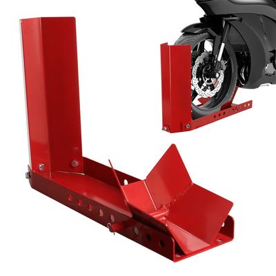 TEMU Front Motorcycle Stand For 8-24 Inch Tires, 25 X 56 Cm Motorcycle Stand Motorcycle Rocker Made Of Steel, Transport Stand, Front Wheel, Red Image
