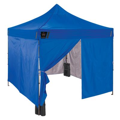 Ergodyne Shax 6053 Enclosed Pop-Up Tent Kit, 10' X 10', Blue