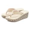 Badezehentrenner VENICE BEACH "Sandale, Pantolette", Damen, Gr. 37, beige, Obermaterial: 100% Textilmaterial. Futter: 100% Textilmaterial. Decksohle: 100% Synthetik. Laufsohle: 100% Synthetik, mehrfarbig, casual, Schuhe Zehentrenner, Zehentrenner,...