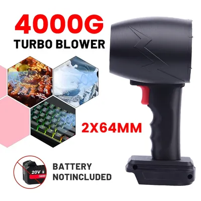 2400 W Handheld-Turbo-Lüfter, 64 mm Turbo-Jet-Lüfter, XL, bürstenlos, 4000 g Schub, Autowaschpistole für Makita/Dewalt/Milwaukee 18 V-24 V