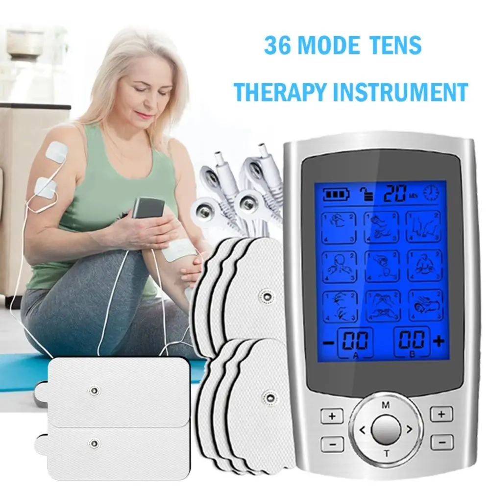 Elektrisches EMS-Akupunktur-Körpermassagegerät mit 36 Modi, einstellbarer Modus, wiederaufladbares elektrisches Stimulationsmassagegerät, Muskelentspannungswerkzeug Image