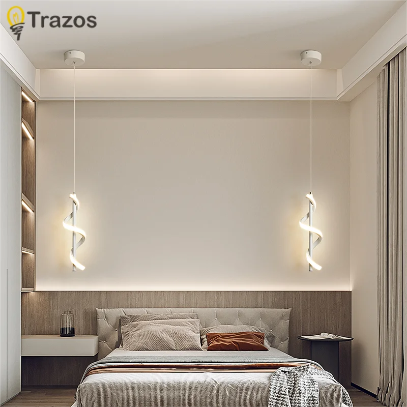 Einfache Spirale LED Wandleuchte Beleuchtung Schlafzimmer Nachttisch Korridor Gang Wohnzimmer Lampe Nordic Beleuchtung