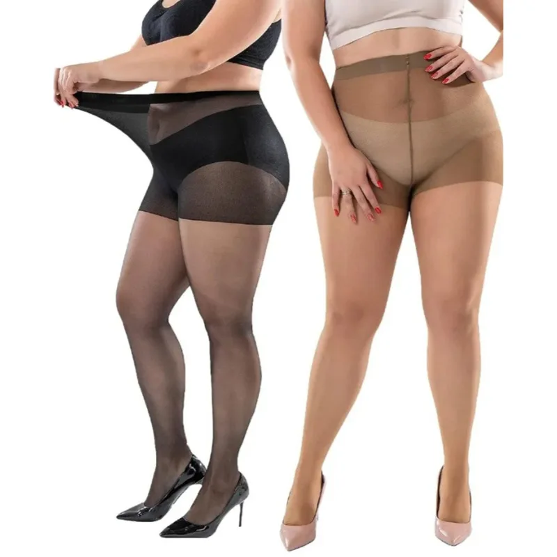 Plus Größe Strumpfhosen für Frauen Frühling Sommer Sexy Schwarz Beige Farbe Frauen Strumpfhosen Große Größe Sheer Strumpfhosen Leggings Weibliche