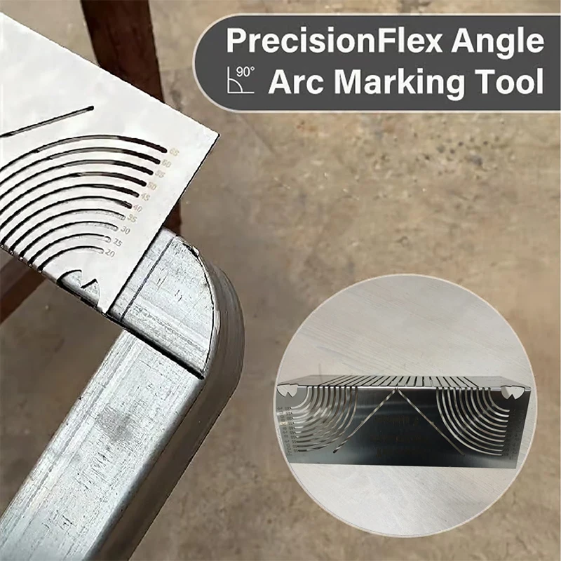 Praktisches Precisionflex-Winkel- und Lichtbogenmarkierungswerkzeug, Vierkantrohr-Biegungsstahl-Markierungswerkzeug, Schweißen, unverzichtbares Haushaltsartefakt Image