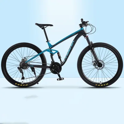 24"/26"/27,5" Mountainbike High Carbon Steel MTB, Soft Tail Suspension, 24-30 Speed, Dual Disc Brakes Off-Road Downhill Bike