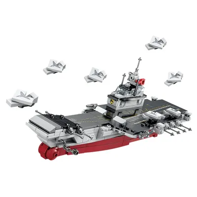 2. Weltkrieg WW2 Armee Militär Soldaten Kriegsschiff Flugzeugträger Modell Bausteine Ziegel Kits Image