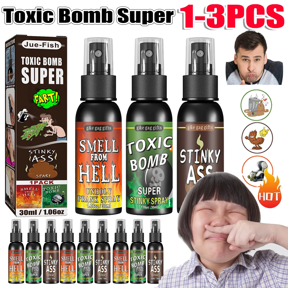 30ml Furz knebel Spray Streich Witz Kunststoff Parodie Geruch Spray Party liefert schreckliche stinkende Furz Spray ungiftige Halloween lustige Spielzeuge Image