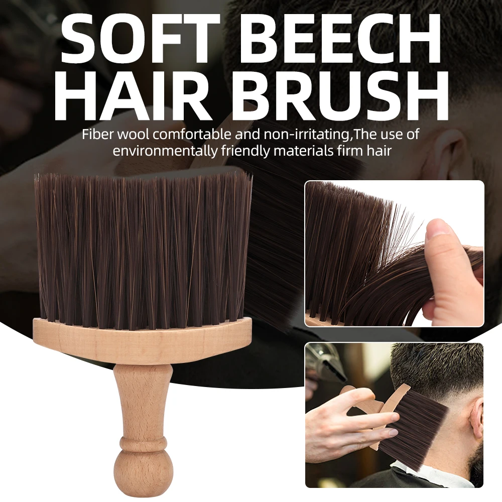 NEUE Gebrochene Haarbürste Langer Griff Hals Gesicht Saubere Weiche Haarbürste Professionelle Haar Sweep Pinsel Salon Sauber Geschreddert Haar Werkzeuge Image