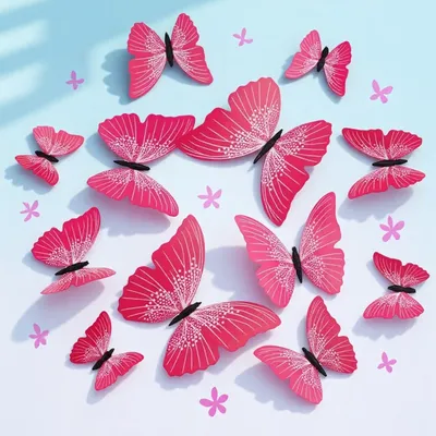 12 Stück 3D-Schmetterlings-Wandaufkleber, bunte Heimdekoration, schöne Zimmer-Wandkunst für Image
