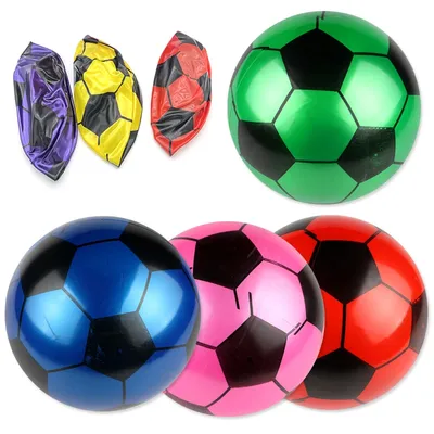 1pcs Children's Pat Ball Toys Soccer PVC Inflatable Football Sports Match Training Outdoor Game