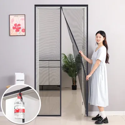 No Punching Magnetic Screen Door Curtain Anti Mosquito Insect Fly Bug Automatic Closing Household