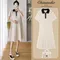 Maternity Dress Short Sleeves Polo Summer Lapel Loose-fit Korean Style Pregnant Women