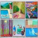 David Hockney Stampe d'arte Poster HD art muro appiccicoso impermeabile casa soggiorno camera da