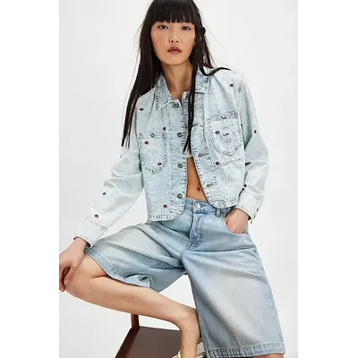 Lee Cropped Chore Jacket at Free People in Wow Piece, Size: Medium