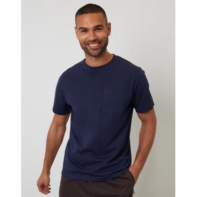 Threadbare Men's Navy Jersey Slub Short Sleeve T-Shirt