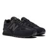 Sneaker NEW BALANCE "ML574 Core", Gr. 41,5, grau (schwarz, dunkelgrau), Leder, Textil, sportlich, Schuhe