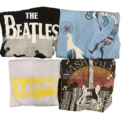 Levi's Tops | 4 Graphic T-Shirts Bundle Levi’s, Retro, Indie Rock, J Crew Multicolor Men/Women | Color: Black | Size: M