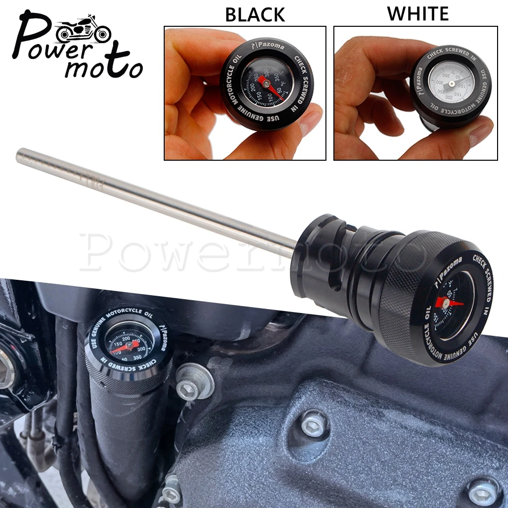 Für Harley Softial M8 Ölmessstab Motorrad Temperatur Dip Stick Gauge Fit Street Bob FXBB FXBBS Low Rider FXLR FXST 18-21