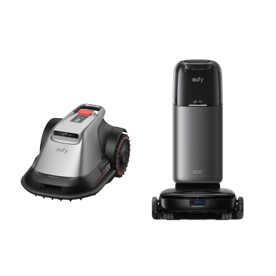 eufy Mähroboter E18 + eufy S1 Pro HydroJet Wisch- & Saugroboter Image