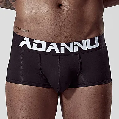 Männer Boxer Unterwäsche Baumwolle Einfachen Stil Sexy Low Taille Hüfte Heben Männer Unterhose Slim Image