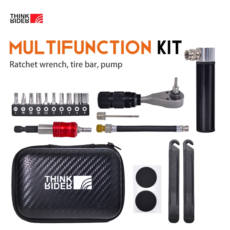 Tink rider Fahrrad tragbare Werkzeuge Reparatur taschen Set Mehrzweck Fahrrad Toolkit MTB Rennrad Aufbewahrung kapsel Kit Fahrrad pumpe