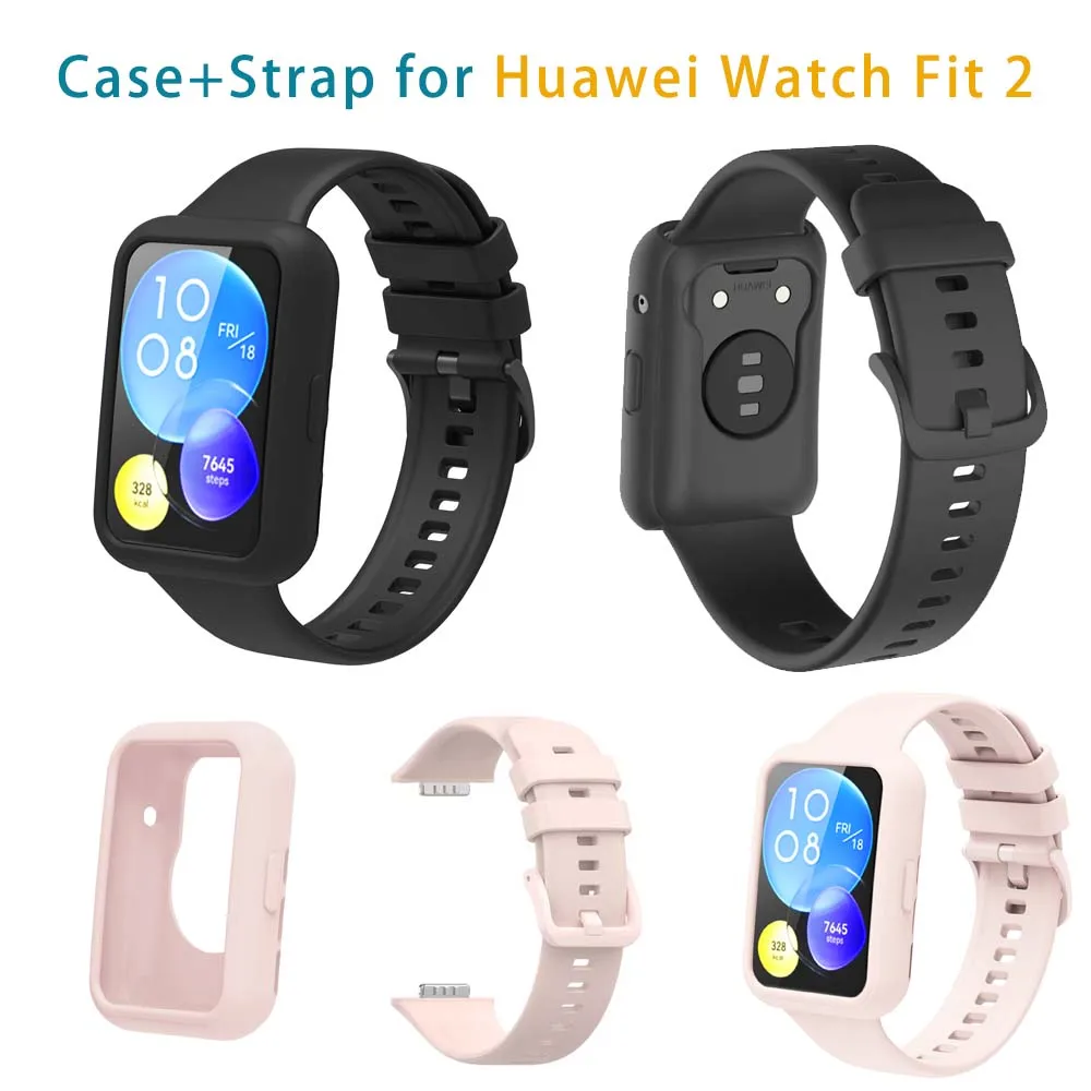 2025 Schutzhülle + Armband Für Huawei Uhr Fit 2 Smart Uhr Sport Armband Gürtel Correa Armband Ersatz Zubehör  Image