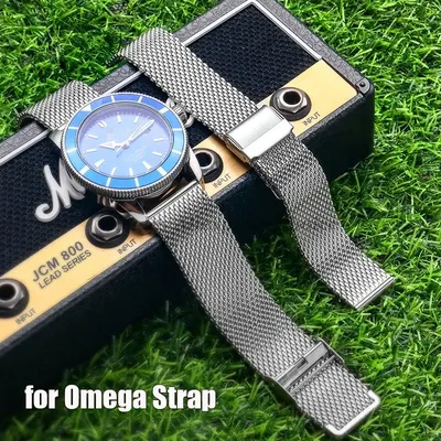 1,0 mm Milanese-Grob Mesh-Edelstahl-Uhrenarmband für Breitling für Omega für IWC für Seiko 18 mm 20 Image