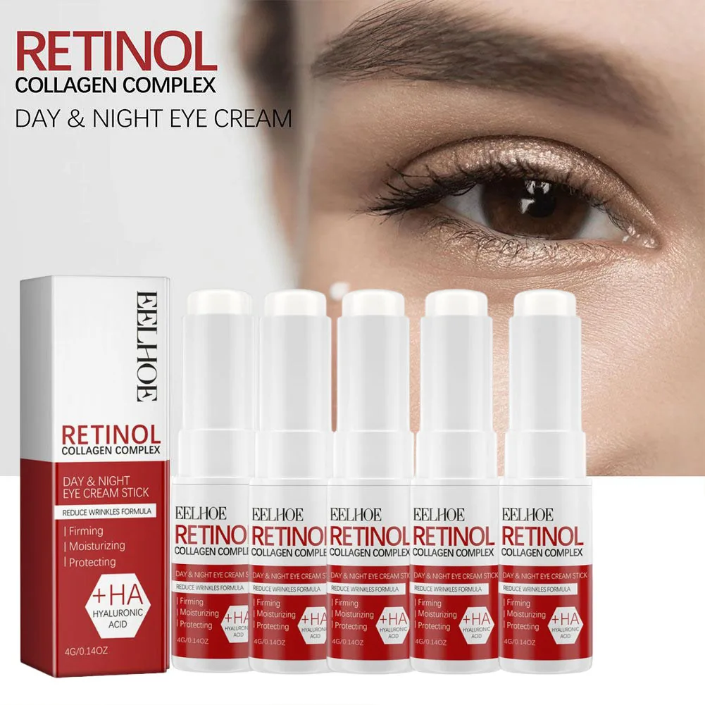 Retinol Augencreme-Stick, Anti-Aging, verblasst Augenringe unter den Augen, entfernt Tränensäcke, feuchtigkeitsspendende, straffende Haut, Augenpflege Image
