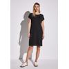 Jerseykleid STREET ONE, Damen, Gr. 34, EURO-Größen, schwarz, Jersey, 73% Viskose, 24% Polyester, 3% Elasthan, unifarben, casual, gerade knielang, Rundhals, Kurzarm Bündchen, Kleider, knielang