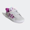 Klettschuh ADIDAS SPORTSWEAR "VS PACE 2.0 KIDS", Kinder, Gr. 30, dash grau, flash pink, cloud weiß, Synthetik, Textil, sportlich, Schuhe