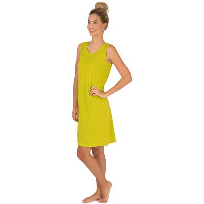 Damenbademantel WEWO FASHION "048" Gr. M, grün (apple), L:95cm in Gr. M, Leichtfrottier, Hausmäntel, leichtes Strandkleid Image