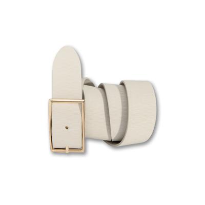 Ledergürtel SILBERGIFT, Damen, Gr. 105, beige, Rindsleder, modisch, Gürtel, Schraffiert, goldfarbene Schließe Image