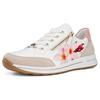 Sneaker ARA "OSAKA", Damen, Gr. 7 (40,5), beige (hellbeige kombiniert), Lederimitat, Veloursleder, kontrastfarbene Details, casual, Schuhe, Keilsneaker, Schnürschuh in Komfortweite H (= sehr weit)