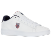 Sneaker K-SWISS "COURT SHIELD II", Gr. 45, weiß, peacoat, samba rot, Leder, sportlich, Schuhe