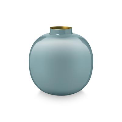 Dekovase PIP STUDIO "Vase", blau (hellblau), B:22cm H:23cm T:22cm Ø:22cm, Metall, Vasen Image