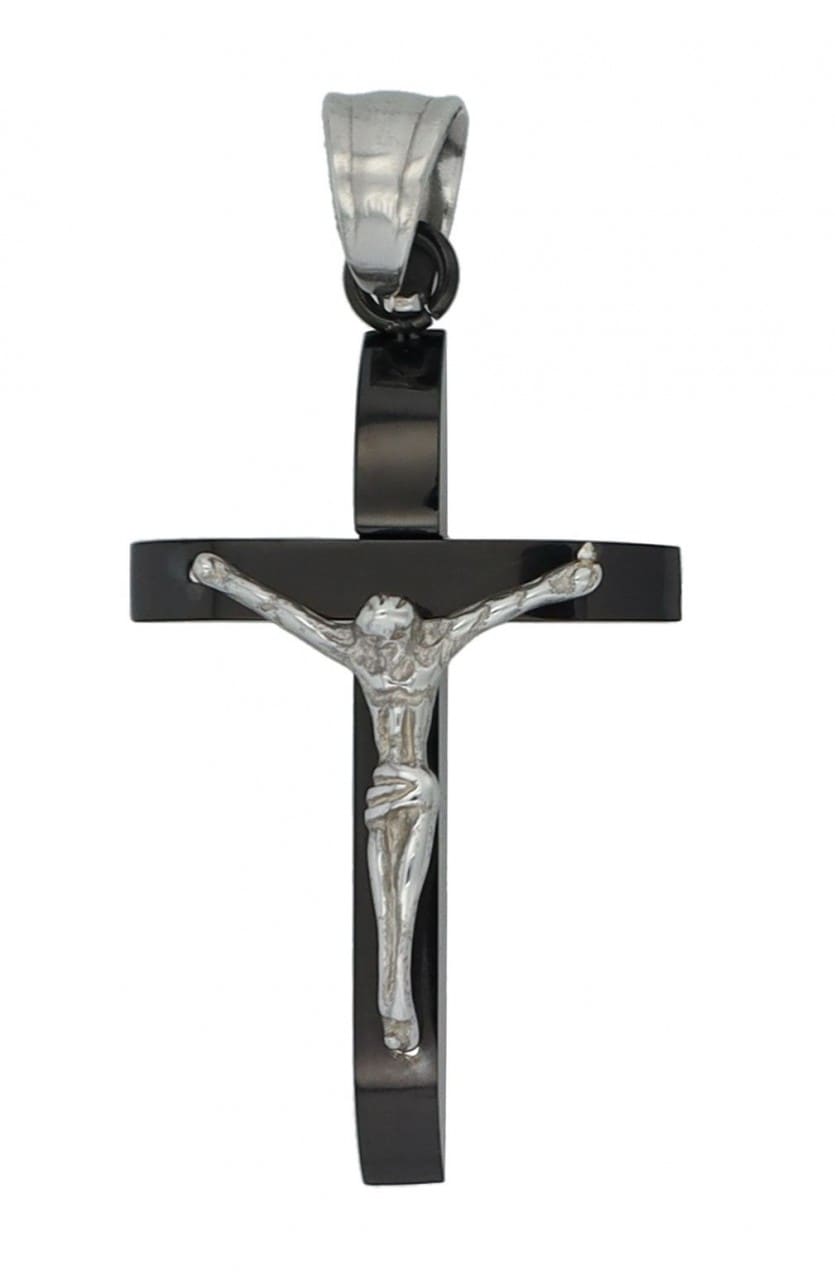 Kettenanhänger ADELIA´S "stylischer Kreuz Anhänger aus Edelstahl", silber, Schmuckanhänger, Damen, Edelstahl, Kettenanhänger Image