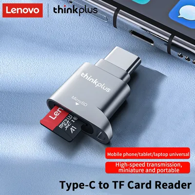 Lenovo Micro SD Card Reader, TF Memory Card Reader, Multifunctional Type-c to Micro Adapter SD Card