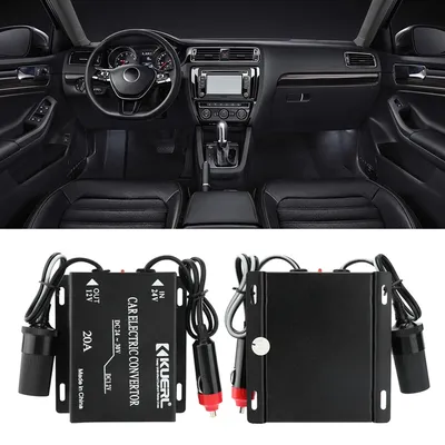 20A Car Power Supply Converter Step Down Transformer 24V To 12V Cigarette Lighter Type