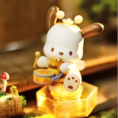 MINISO Sanrio Bee Concert Series Blind Box Decorative Anime Figure Toys Doll Cinnamoroll Kuromi Birthday Gift