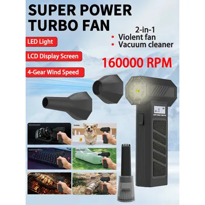 Turbo Fan 160000RPM Turbo jet Fan Powerful Blower Multifunctional Electric Blower Fan 60 m/s Wind