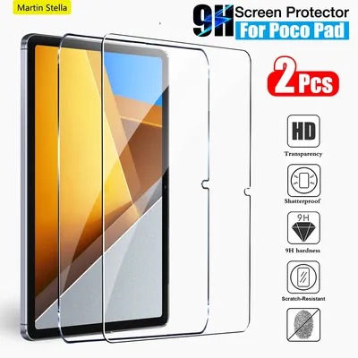2PCS Tempered Glass for Xiaomi Poco Pad 12.1 inch Screen Protector for xiaomi poco pad 2024 9H Film