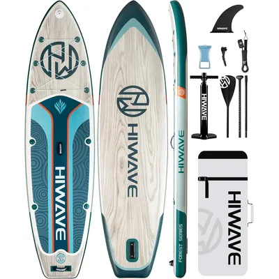 Inflatable Paddle Board 11 '* 34 "* 6" Extra Wide Sup Board, 350lb Capicity Paddle Board for Adults,