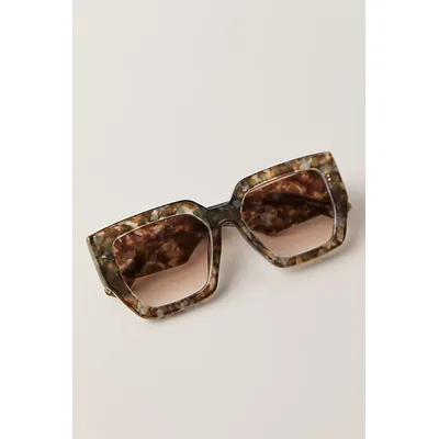 Bel Air Oversized Square Sunglasses at Free People in Camo