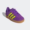 Sneaker ADIDAS ORIGINALS "GAZELLE COMFORT CLOSURE ELASTIC LACES KIDS", Kinder, Gr. 23, active lila, solar gelb, collegiate lila, Leder, sportlich, Schuhe, für Kinder