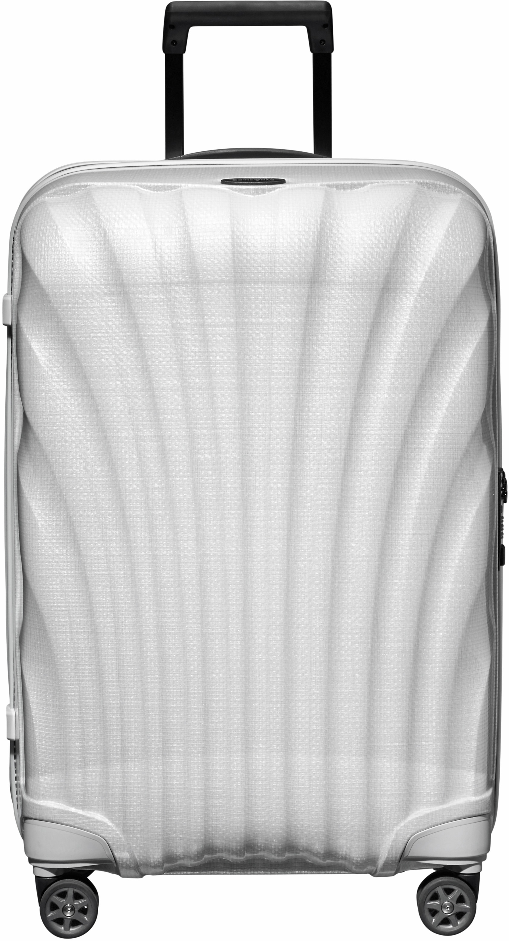 Hartschalen-Trolley SAMSONITE "C-LITE, verschiedene Größen und Farben", Gr. B/H/T: 46 x 69 x 29 68, weiß (sanftes weiß), Polypropylen, unifarben, Koffer, Reisekoffer Aufgabegepäck Trolley TSA-Zahlenschloss Made in Europe Image