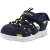 Sandale KANGAROOS "K-Mini", Gr. 26, blau (navy, lime), Synthetik, Textil, sportlich, Schuhe, mit Klettverschluss