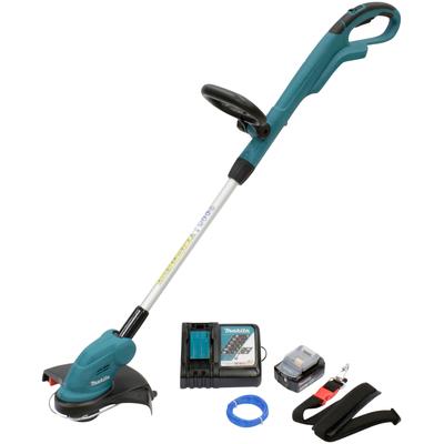 Akku-Rasentrimmer MAKITA "DUR181RF", blau (silberfarben, schwarz, petrol), Motorsensen, inkl. Akku und Schnellladegerät Image