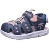 Sandale KANGAROOS "K-Mini", Gr. 21, blau (dunkelblau), Synthetik, sportlich, Schuhe, mit Klettverschluss