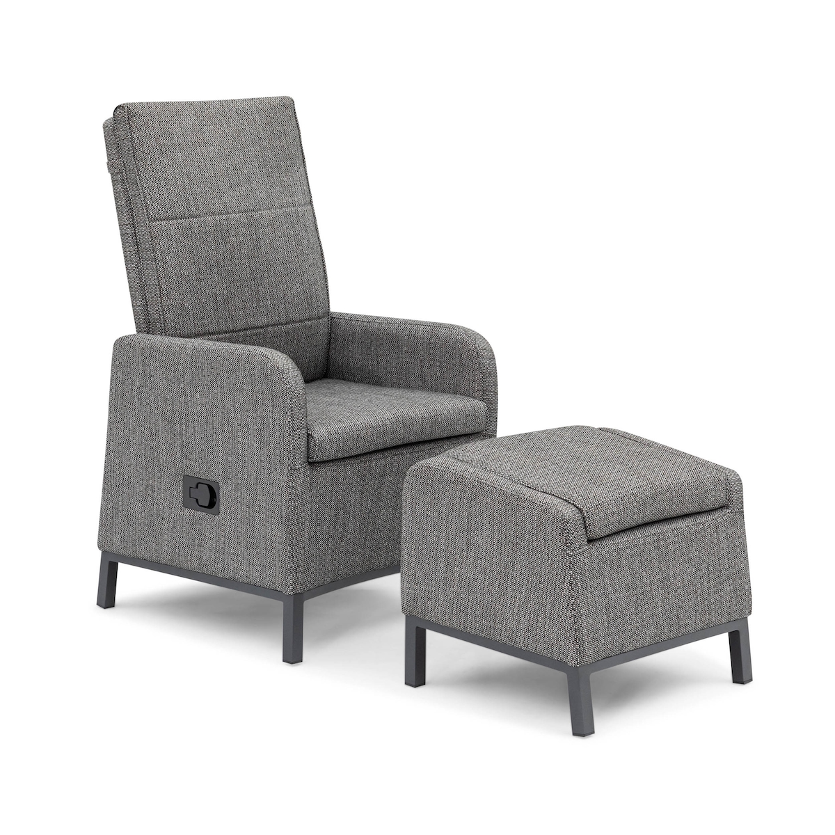 BEST Riga – Relaxsessel mit Fußhocker Anthrazit Image