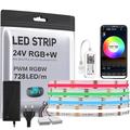 2,5 m 5m 7,5 m Strisce LED Flessibili Set di Luci 728 LED COB 12mm 1 Set staffa di montaggio 1 Set RGB Striscia LED Vacanza Autoadesivo 110-240 V 24 V